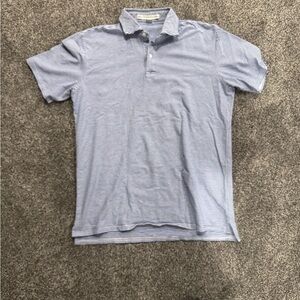 Classic Light Blue Striped Polo Shirt